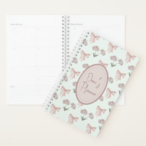 Bow and Rose Coquette Bullet Journal Planner