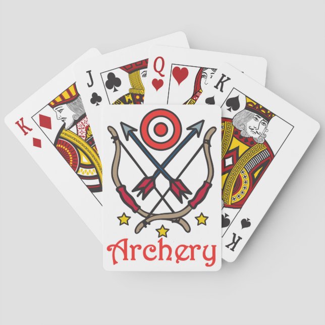 Bow Arrow Archery Poker Cards (Back)