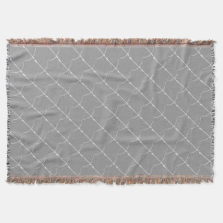 Bow & Arrows Gray and White Pattern Throw Blanket