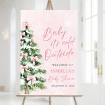 Bow Baby It's Cold Outside Baby Shower Welcome Foam Board