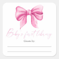 Bow - Baby Shower bookplate, books for baby