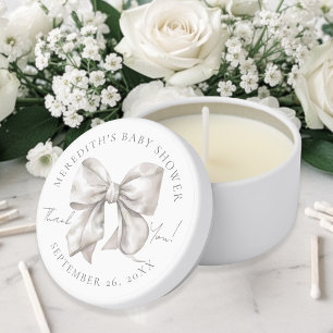 Bow Baby Shower Mini Candle Favors