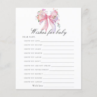 Bow baby shower - wishes for baby