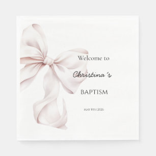 Bow Baptism Napkins