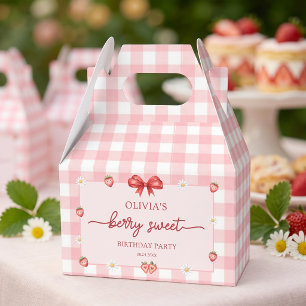 Bow Berry Sweet Girl Birthday Favor Box