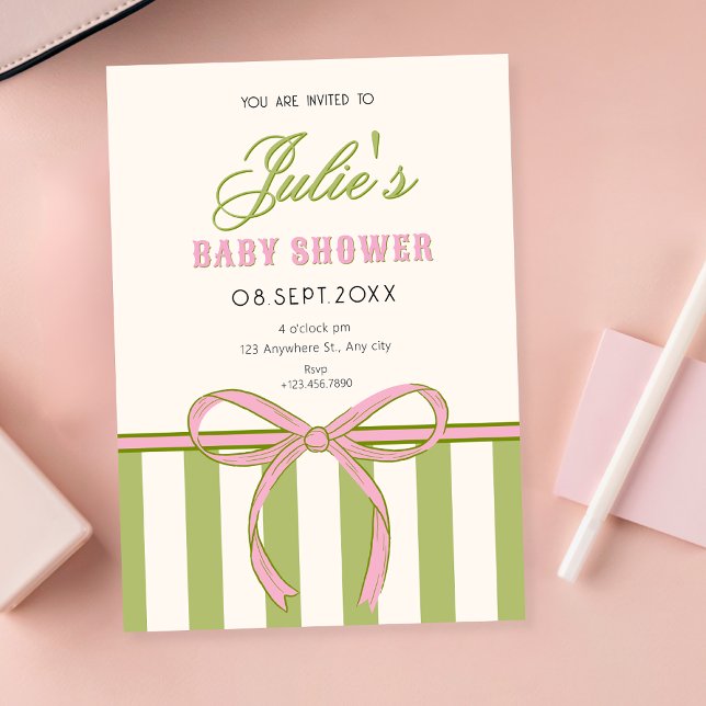 Bow birthday invitation (Creator Uploaded)