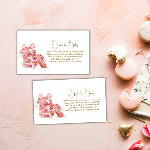 Bow Bonjour Bébé Macarons Books For Baby Shower Enclosure Card