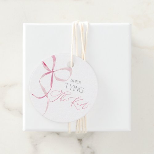 Bow Bridal Shower Favor Tags