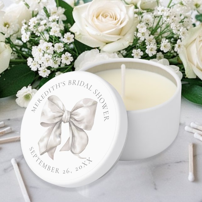 Bow Bridal Shower Mini Candle Favors (Bow Bridal Shower Mini Candle Favors )