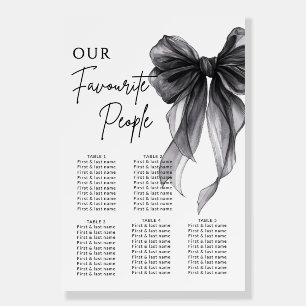 Bow Bridal Shower Seating Chart Foam Board
