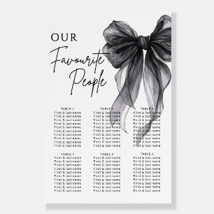Bow Bridal Shower Seating Chart Foam Board