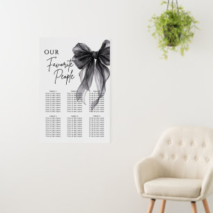 Bow Bridal Shower Seating Chart Foam Board