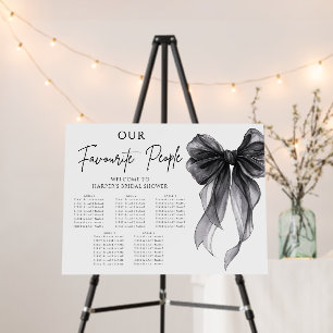Bow Bridal Shower Seating Chart Foam Board