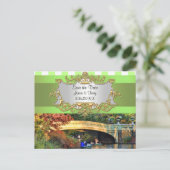 Bow Bridge, Central Park NYC Save the Date Card (Standing Front)