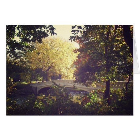 Bow Bridge Framed By Trees,Central Park, NYC Cards (Front Horizontal)