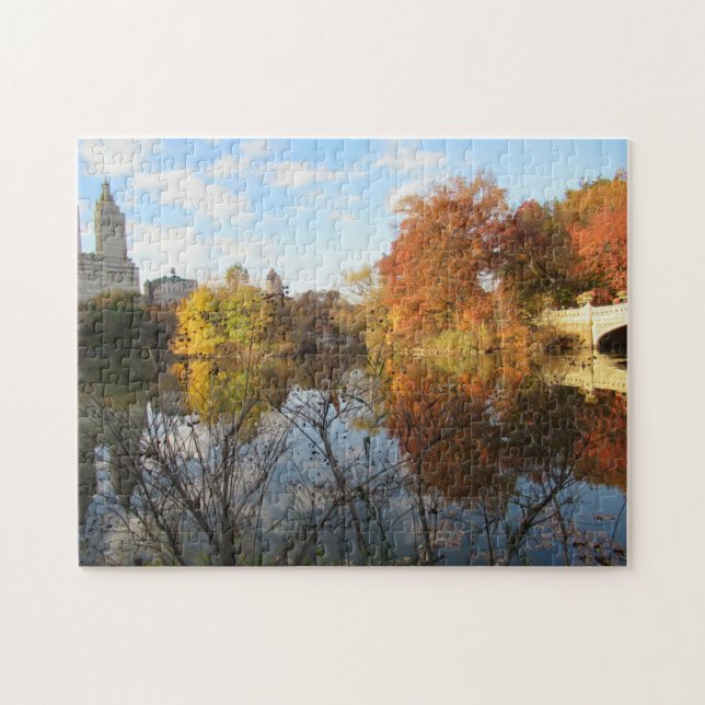 Bow Bridge San Remo Reflections, Central Park Jigsaw Puzzle (Horizontal)
