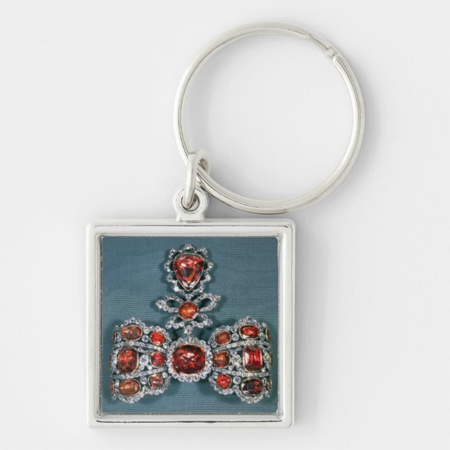 Bow brooch set with brilliant keychain (Front)