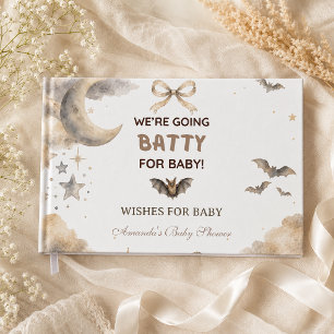 Bow Celestial We Are Going Batty for Baby Shower Guest Book