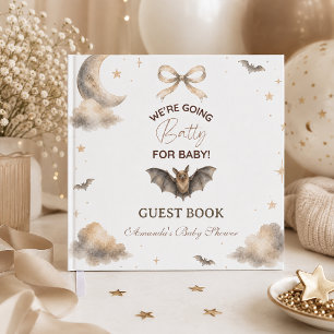 Bow Celestial We're Going Batty for Baby Shower Guest Book