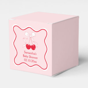Bow Cherry On Top Baby Shower Favor Favor Boxes