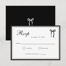 Bow Classic Old Money Black & White Wedding