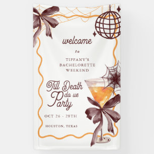 Bow Cocktail Halloween Bacheloerette Welcome Sign
