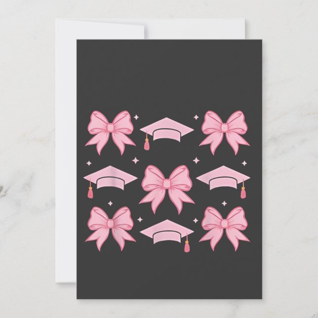 Bow coquette Graduation Pink palette 2025  Invitation (Front)