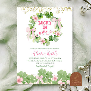 Bow Coquette St Patrick Bridal Shower Invitation