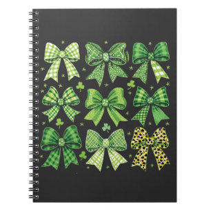 Bow Coquette St Patrick's Day Vintage  Notebook