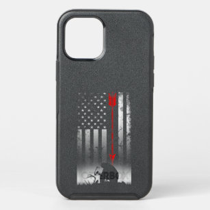 Bow deer hunting American flag gift for Bow huntin OtterBox Symmetry iPhone 12 Pro Case