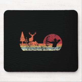 Bow Deer Hunting Vintage Retro Archery Mouse Pad