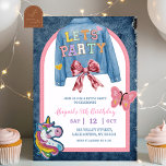 Bow Denim Jacket Patch Party Birthday Invitation<br><div class="desc">Bow Denim Jacket Patch Party Birthday Invitation,  Let's Party Varsity Patch Girl Birthday Invite,  Patch Letter Birthday Party</div>