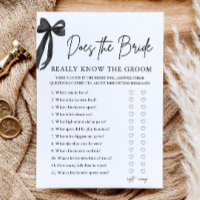 Bow Does The Bride Really Know The Groom Game