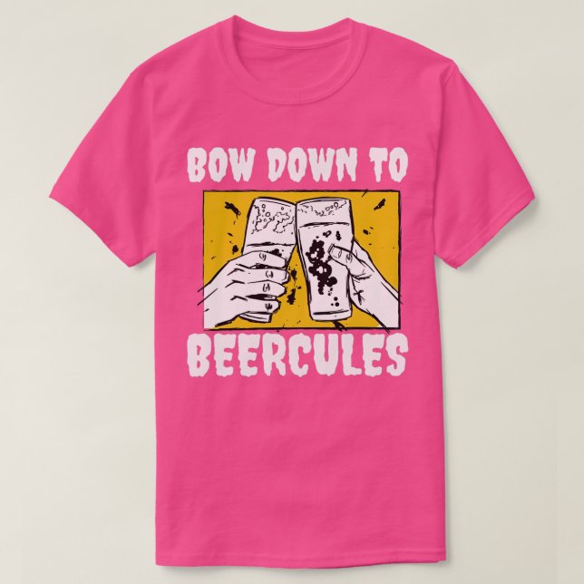 Bow Down To Beercules T-Shirt (Design Front)