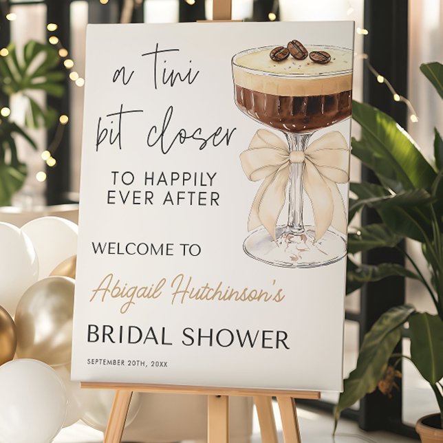 Bow Espresso Martini Bridal Shower -  16x20  Foam Board (Bow Espresso Martini Bridal Shower - 16x20 Foam Board)