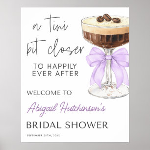 Bow Espresso Martini Bridal Shower -  16x20  Poster
