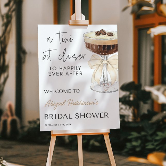 Bow Espresso Martini Bridal Shower -  18x24 Foam Board (Bow Espresso Martini Bridal Shower - 18x24 Foam Board)