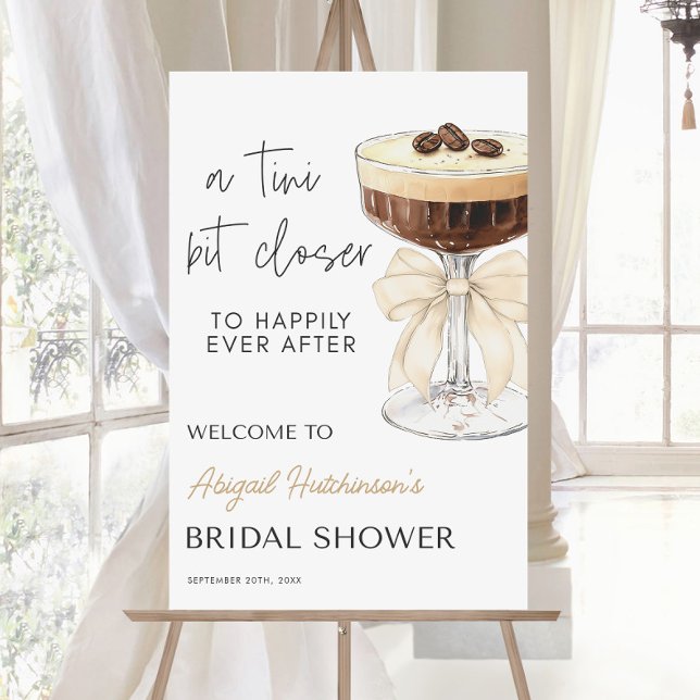 Bow Espresso Martini Bridal Shower -  24x36 Foam Board (Bow Espresso Martini Bridal Shower - 24x36 Foam Board)