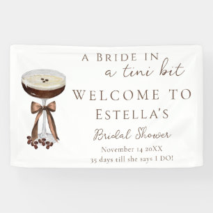 Bow Espresso Martini Bridal Shower Welcome Sign
