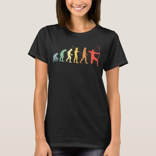 Bow Evolution Retro Archery Archer T-Shirt (Front)