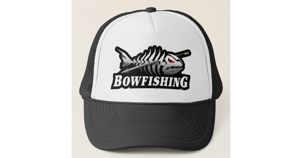 Bow Fishing Skeleton Bone fish Trucker Hat