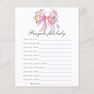Bow floral baby shower Prayers for baby