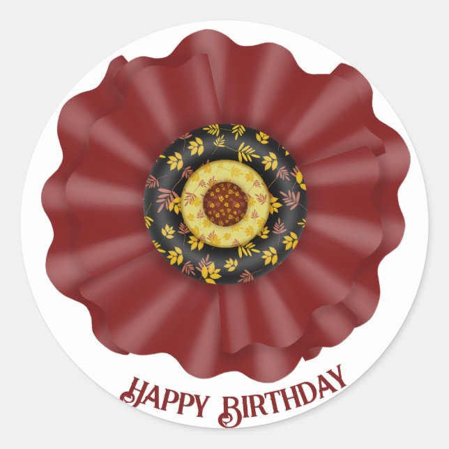 Bow for Birthday Classic Round Sticker (Front)