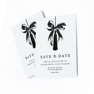 Bow Graduation Save the Date Insert Card