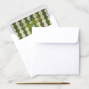 Bow & Green Stripes Modern Cottagecore Envelope Liner