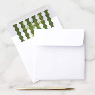 Bow & Green Stripes Modern Cottagecore Envelope Liner