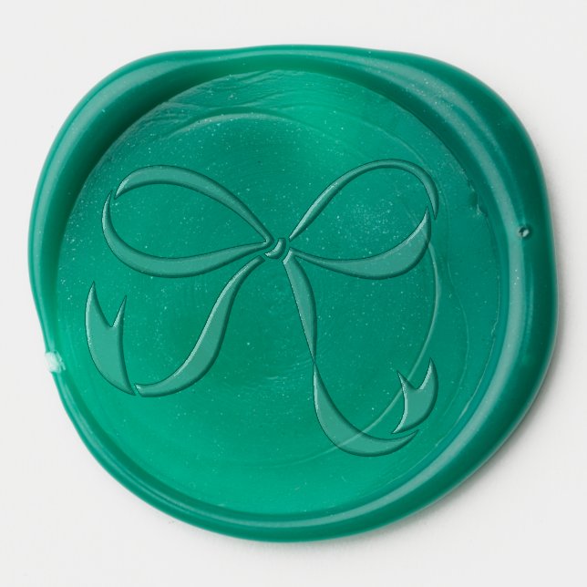 Bow Green Wax Seal Sticker (Front)