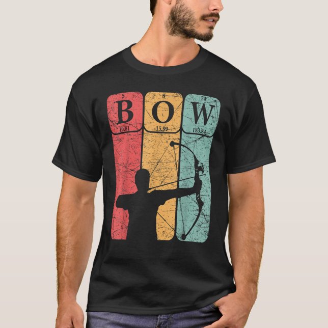 Bow Hunter Periodic Table Elements Bow Hunting Arc T-Shirt (Front)