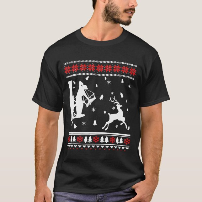 Bow Hunter Ugly Christmas Sweater Bowhunter Archer (Front)