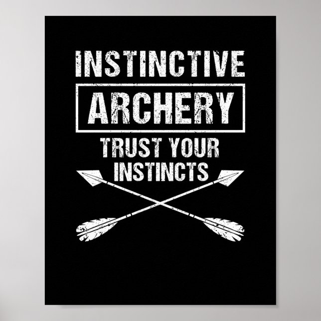 Bow hunting archers instinctive archery poster (Front)